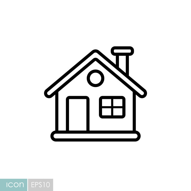 冬季房屋图标图片下载