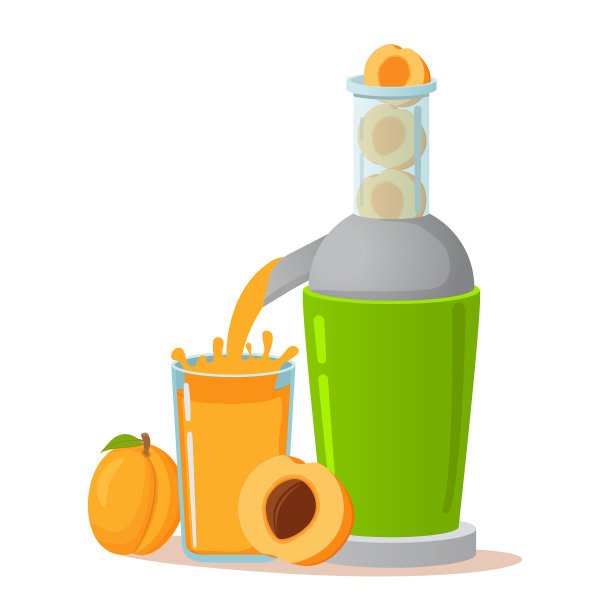 电动榨汁机杏汁的概念图片下载