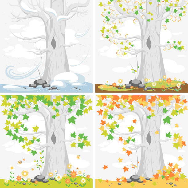 时代年风景与枫树图片下载