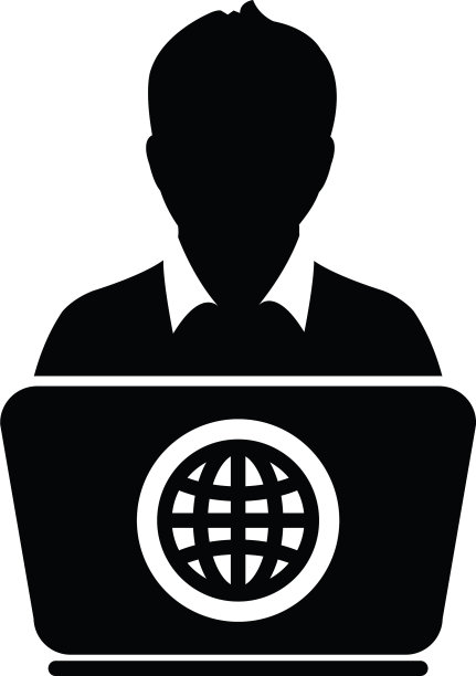 工作图标人与笔记本电脑男性用户图片下载