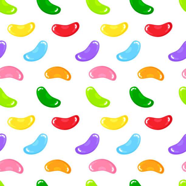 软糖软糖糖果无缝模式与惊人的味道平面风格设计矢量插图。图片下载