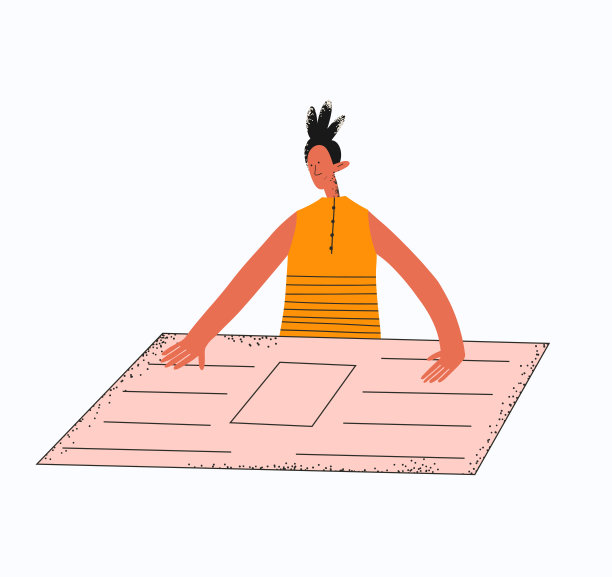 少数民族女商人正在审查项目计划。设计工程师。战略和规划概念。统计和数据核算。分析指标。新潮的扁平纹理性格孤立图片下载