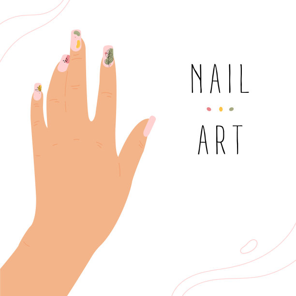 手绘抽象背景美容院图片下载