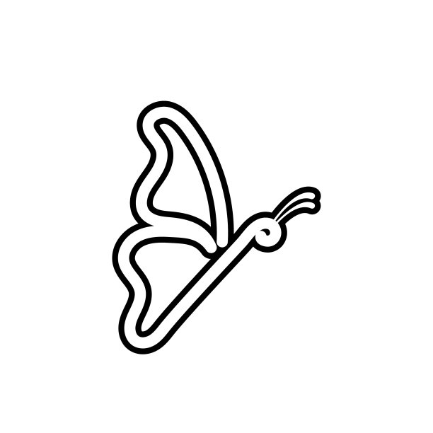 美丽蝴蝶图标设计图片下载