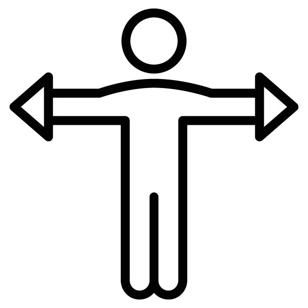 多技能员工概念，白色背景上的人力资源管理符号，专家与双向箭头矢量图标设计图片下载