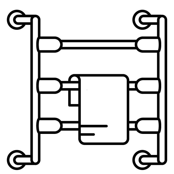 浴室毛巾轨概念，厕所设备，挂毛巾在白色的背景，家纺矢量图标设计图片下载