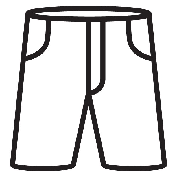 足球短裤概念，白色背景上的棒球和足球设备，运动服矢量图标设计图片下载