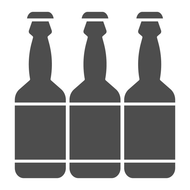 啤酒瓶固体图标啤酒厂概念瓶图片下载