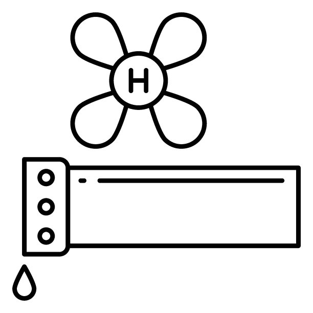 工业热水空气管道概念。管道与风扇矢量图标设计。白色背景上的泄漏。通风装置的设计。图片下载