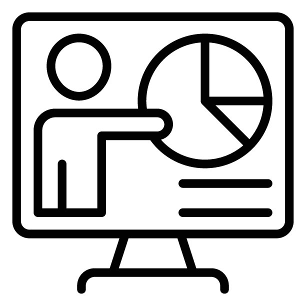 员工培训师概念，白色背景上的人力资源管理符号，导师给予展示矢量图标设计图片下载