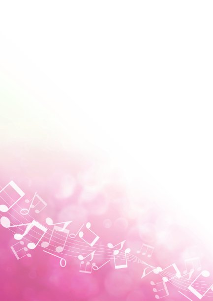 粉色音乐笔记框图片下载