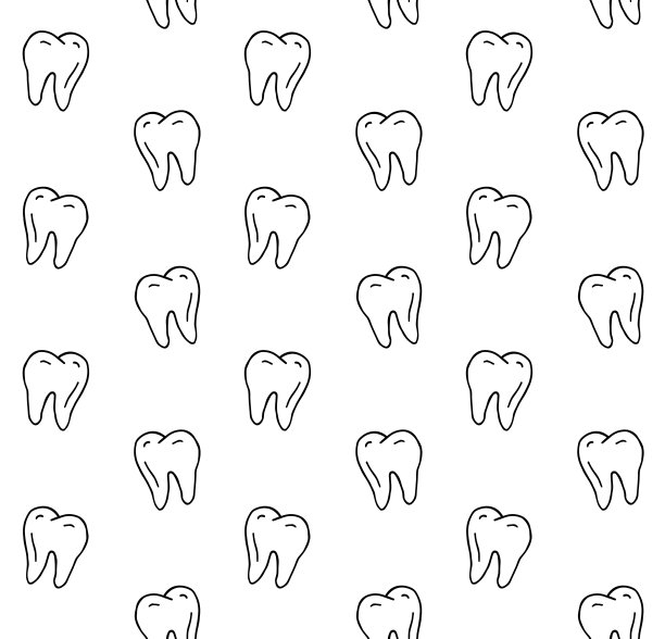 矢量无缝模式手绘涂鸦素描齿图片下载