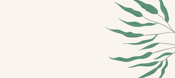 花网横幅与绘制颜色异国情调的怪物的叶子。自然概念设计。用夏季枝条制成的现代花卉作品。以生态、自然、环境为主题的矢量插图图片下载