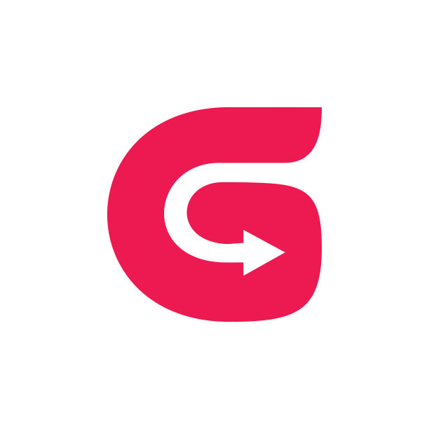 字母G简约曲线箭头logo图片下载