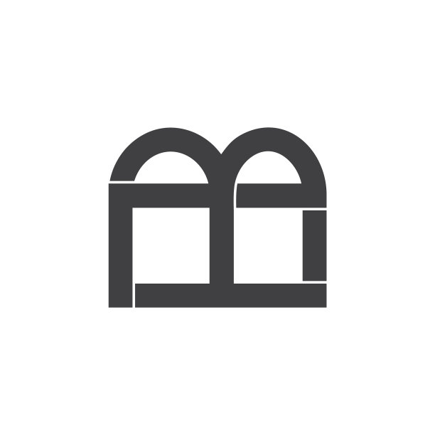 摘要字母m店面前楼设计标志图片下载