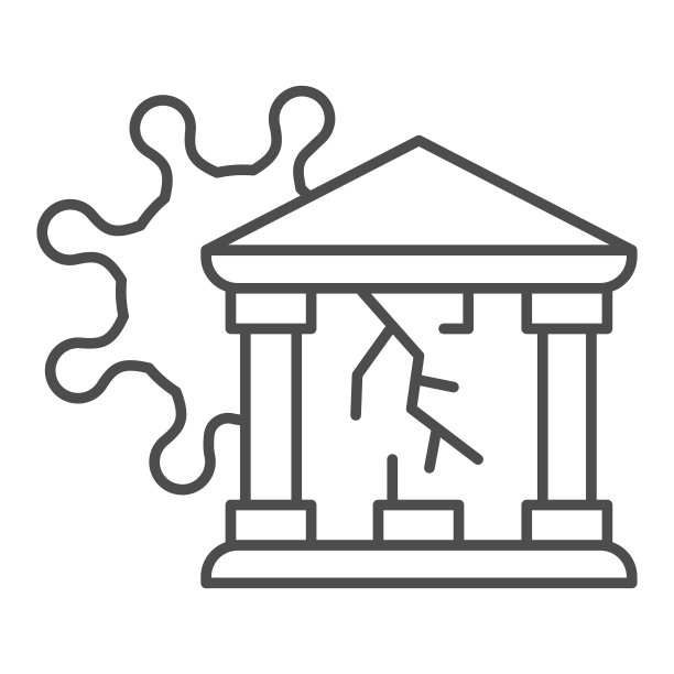 银行用破解和病毒细线图标付款图片下载