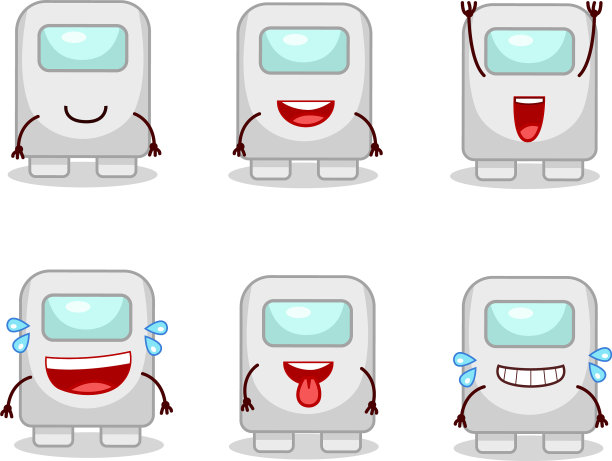 我们中间的卡通人物面带微笑，脸色苍白图片下载