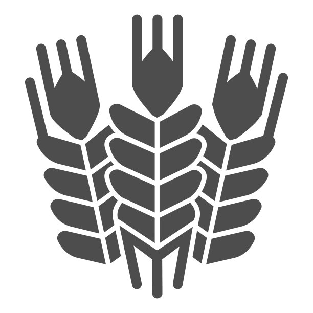 谷物穗固体图标精酿啤酒概念小麦图片下载