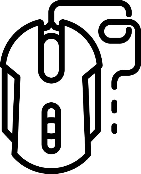 流游戏鼠标图标轮廓风格图片下载