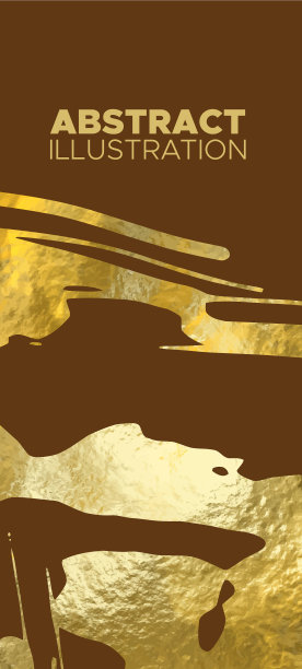 棕色和金色的旗帜设计模板图片下载