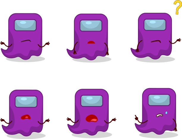 卡通人物鬼在我们中间紫着图片下载