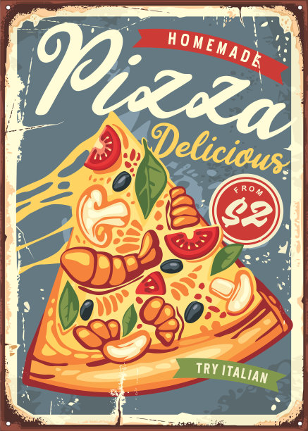 披萨片和融化的奶酪图片下载