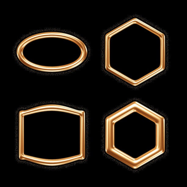 金色的框架集图片下载