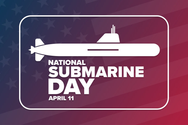 国家潜艇的一天。4月11日。节日的概念。模板背景，旗帜，卡片，海报与文字题词。向量EPS10插图。图片下载