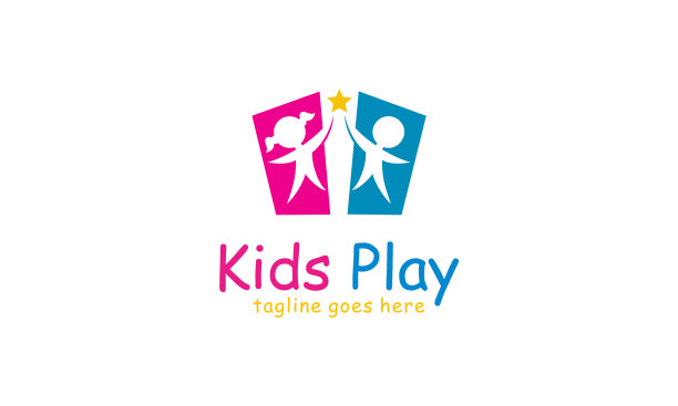 儿童玩标志设计图片下载