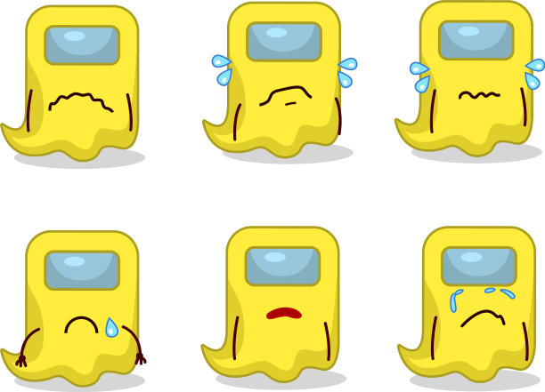 鬼在我们中间黄色的卡通人物带着悲伤图片下载