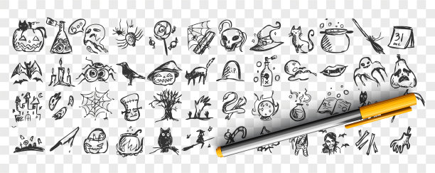 万圣节涂鸦集图片下载