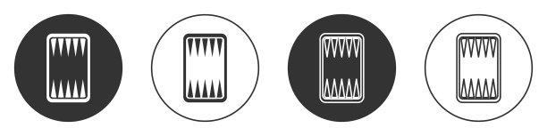 黑棋棋盘上的图标孤立在白棋上图片下载