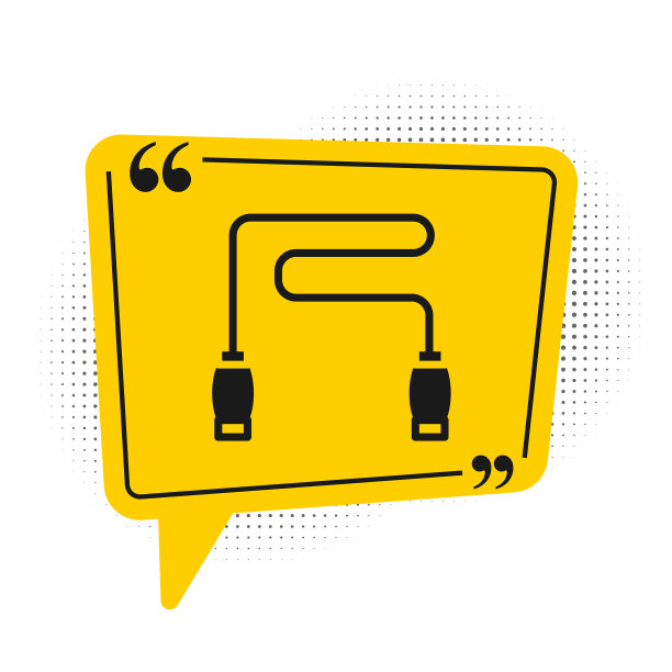 黑色跳绳图标孤立在白色背景图片下载