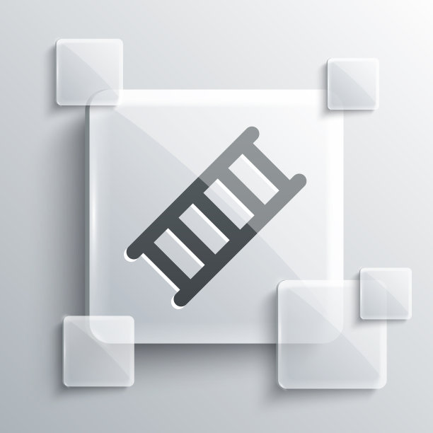 灰色消防逃生图标孤立在灰色背景图片下载