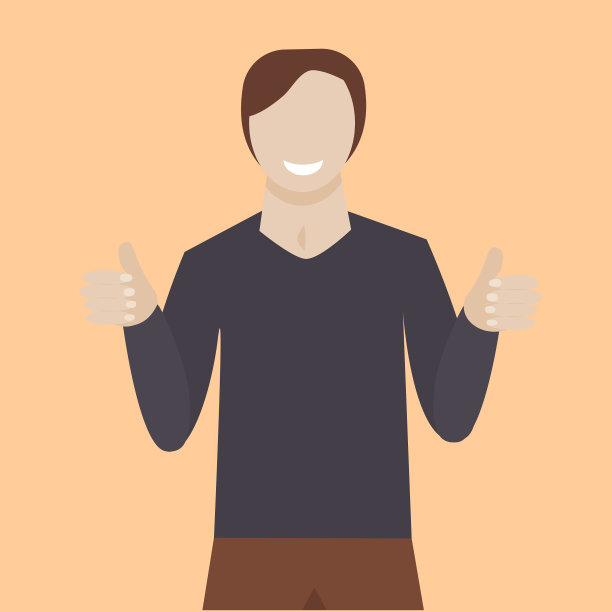 一个知足的笑着没有脸的人是孤立的图片下载