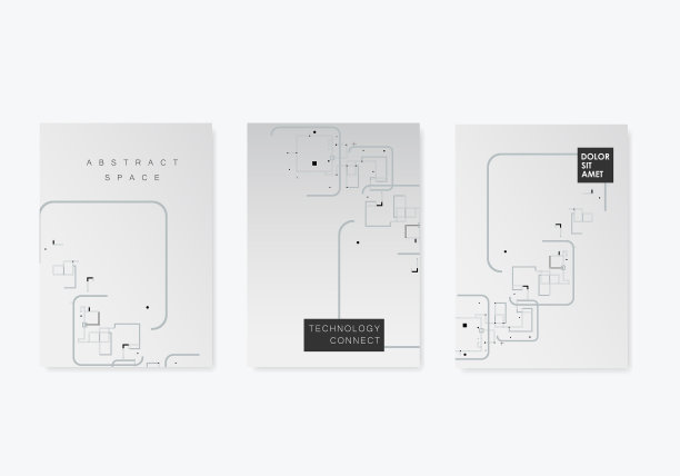 几何形状的宣传册模板抽象图片下载