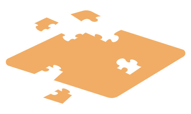 等距3d孤立的谜题在白色背景图片下载