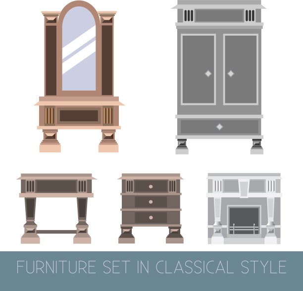 收集古典家具模板图片下载