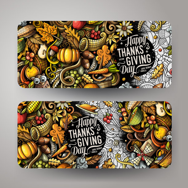 卡通可爱的彩色手绘涂鸦图片下载