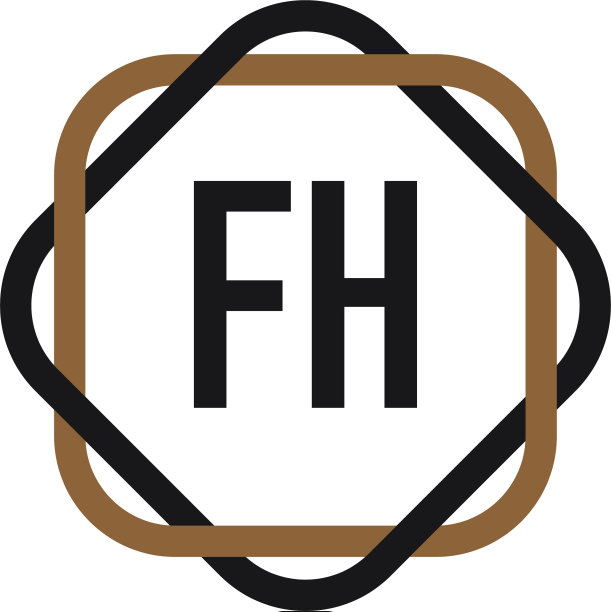 首字母fh优雅标志设计模板图片下载