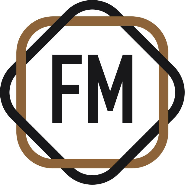 首字母FM优雅标志设计模板图片下载