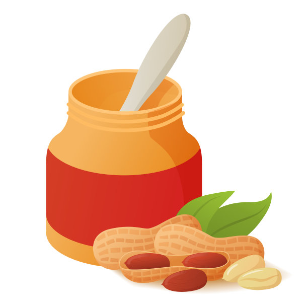 罐子里有花生酱和一把天然甜刀图片下载