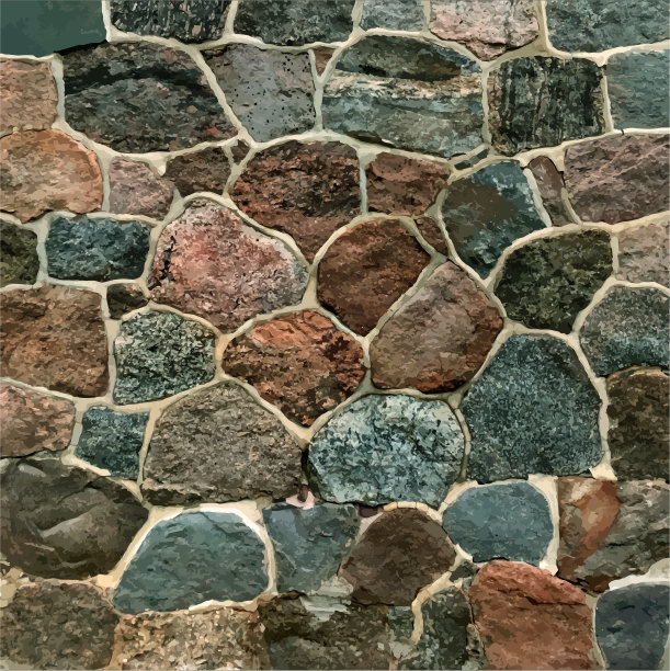 古老的石头城堡墙壁地板图片下载