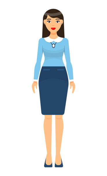 孤立的女商人穿着时尚的绿松石图片下载