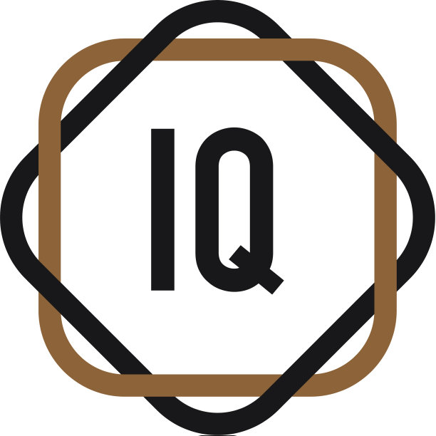 首字母IQ优雅标志设计模板图片下载