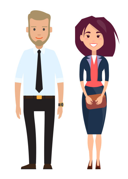 女商人微笑着穿着优雅的夹克和图片下载