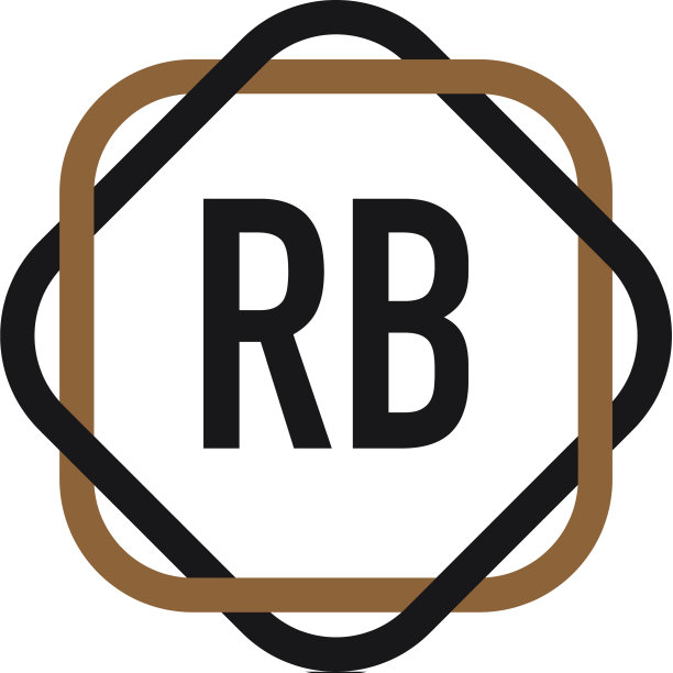 首字母rb优雅标志设计模板图片下载