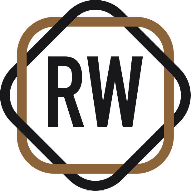 首字母rw优雅标志设计模板图片下载