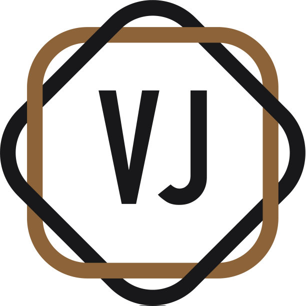 首字母vj优雅标志设计模板图片下载