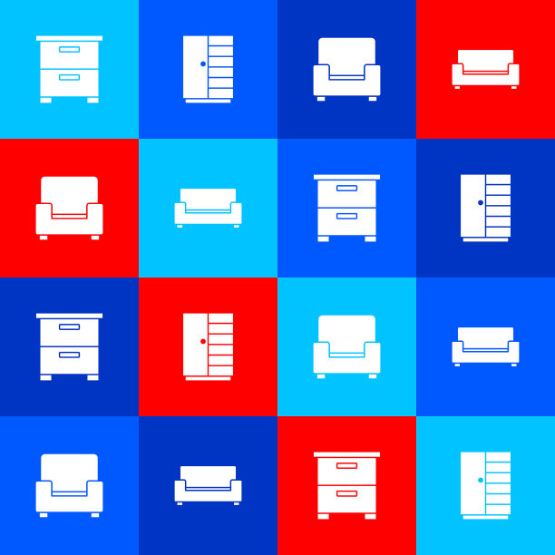 设置家具、床头柜、衣柜、扶手椅等图片下载